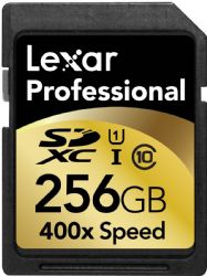 Lexar Professional 400x 256GB SDXC UHS-I Flash Memory Card